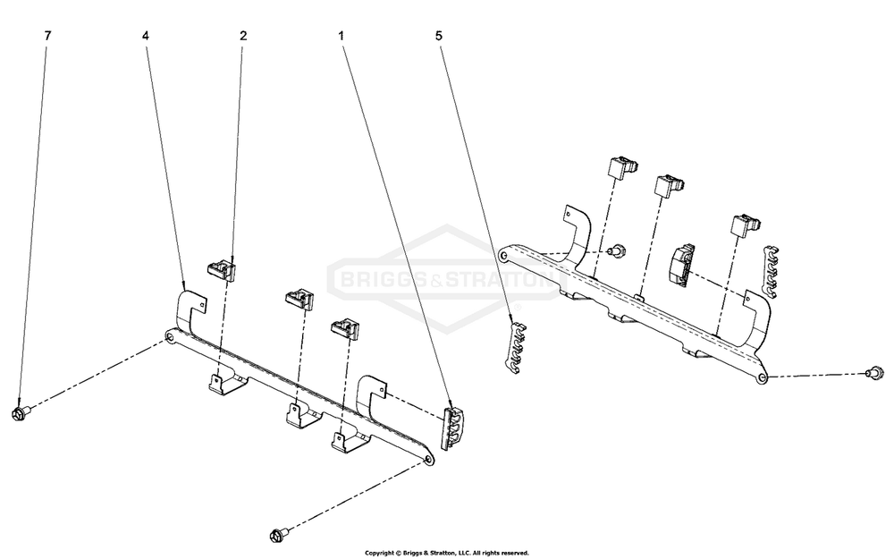 Engine Group - Ignition Wires Diagram and Parts List for 076158-02  Briggs and Stratton Generator